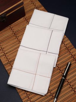 Alvaro Castagnino - Men Stripes Pure Cotton Handkerchiefs (Pack of 3)