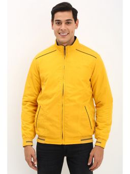 Allen Solly - Men Yellow Solid Full Sleeves Casual Jacket