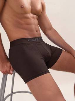Van Heusen - Men Brown Solid Swift Dry High Stretch Mesh AIR Series Active Trunk