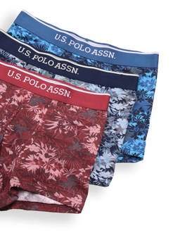 U.S. POLO ASSN. - Men Multicolor Mid Rise Printed OET24 Trunks - (Pack Of 3)