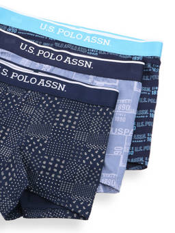 U.S. POLO ASSN. - Men Multicolor Mid Rise Printed OET24 Trunks - (Pack Of 3)