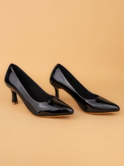 Alberto Torresi - Women's Pristine Black Patent Pumps Heels With Pointed Toe