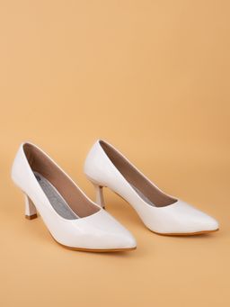 Alberto Torresi - Women's Pristine White Patent Pumps Heels With Pointed Toe
