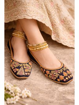 SCENTRA - Women's Comfort Juttis - Navy Blue