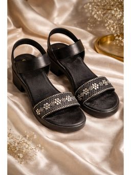 SCENTRA - Women's Block Heel Sandals - Black