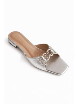 SCENTRA - Women's Party Wear Flats - Silver