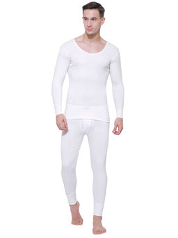 Bodycare - White Solid Men Thermal Lower White
