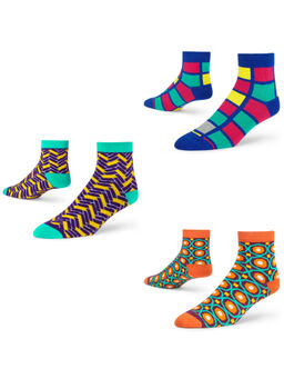 Dynamocks - Cotton Ankle Length Scoks (Pack of 3)