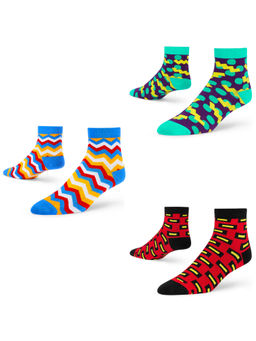 Dynamocks - Cotton Ankle Length Scoks (Pack of 3)