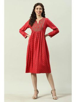 Biba - Red Ethnic Dress