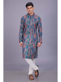 ETHNIC INDIA - Polyester Multi-Color Regular Straight Kurta