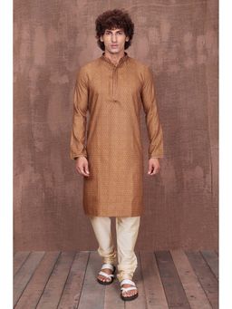 ETHNIC INDIA - Polyester Brown Regular Straight Kurta