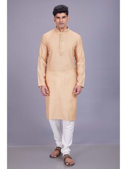 ETHNIC INDIA - Ethnic Motifs Polyester Yellow Regular Straight Kurta