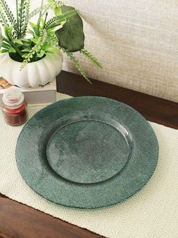 HomeTown - Jordan Glass Platter in Teal Colour