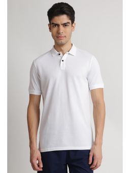 Reebok - Men White Collar Neck Polo T-Shirt