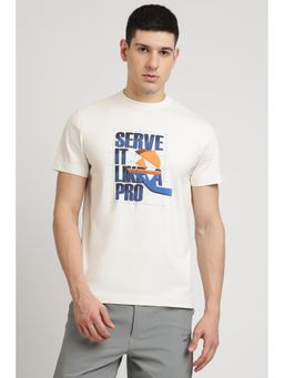 Reebok - Men White Round Neck T-Shirt