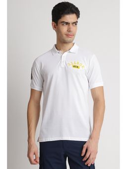 Reebok - Men White Collar Neck Polo T-Shirt