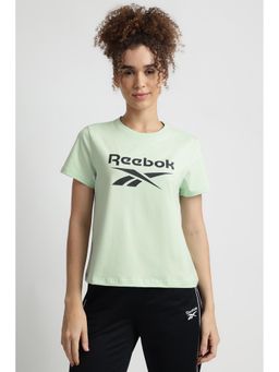Reebok - Women Green Round Neck T-Shirt