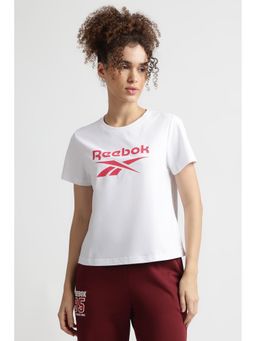 Reebok - Women White Round Neck T-Shirt
