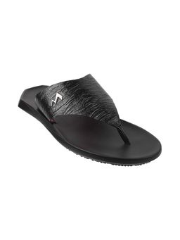 Metro - Men Black Leather Sandals