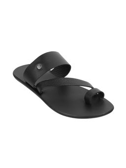 Mochi - Men Black Leather Sandals