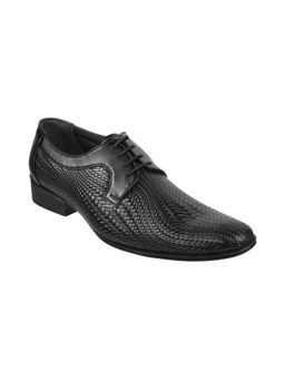 Metro - Men Black Leather Formal Oxford Shoes