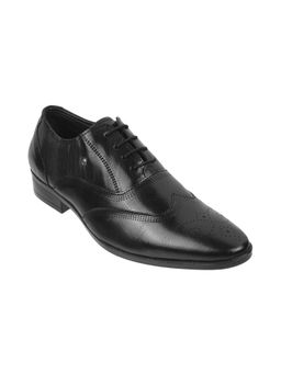 Metro - Men Black Leather Formal Brogues Shoes