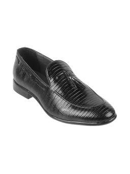 Metro - Men Black Leather Casual Loafers