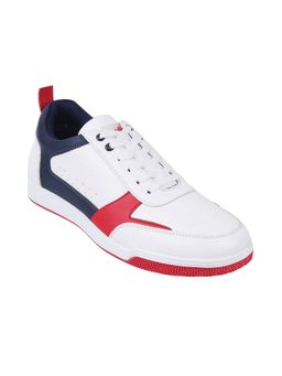 Metro - Men White Faux Leather Sneakers