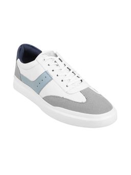Mochi - Men White Faux Leather Sneakers