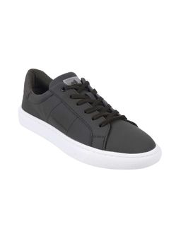 Metro - Men Olive Faux Leather Sneakers