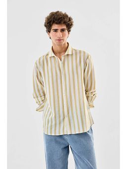 Snitch - Yellow Stripes Regular Fit Shirt