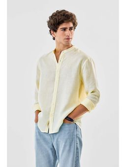 Snitch - Yellow Solid Regular Fit Shirt