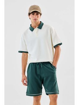 Snitch - White Solid Oversized Fit Polo T-Shirt