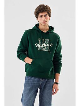 Snitch - Green Graphic Oversized Fit Hoodie