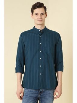 Allen Solly - Blue Stripes Regular Fit Shirt