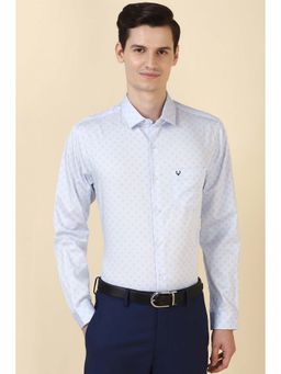 Allen Solly - Blue Printed Slim Fit Shirt