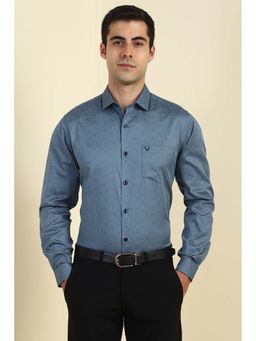 Allen Solly - Blue Printed Slim Fit Shirt