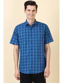 Allen Solly - Blue Checks Slim Fit Shirt