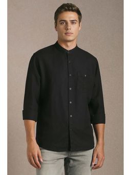 Louis Philippe - Charcoal Solid Slim Fit Shirt