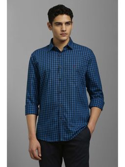 Louis Philippe - Blue Checks Slim Fit Shirt