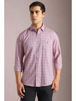 Louis Philippe - Pink Checks Slim Fit Shirt