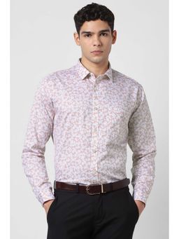 Van Heusen - Pink Printed Slim Fit Shirt
