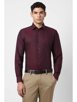 Van Heusen - Maroon Checks Regular Fit Shirt