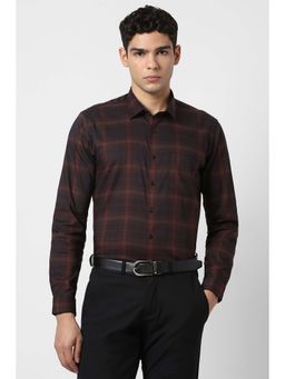Van Heusen - Brown Checks Slim Fit Shirt