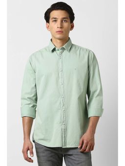 Van Heusen - Green Solid Slim Fit Shirt