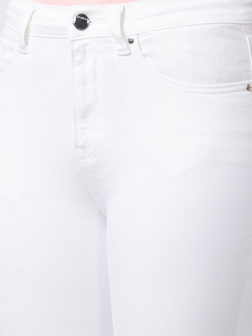 Buy Spykar Women White Lycra Super Skinny Fit Ankle Length Jeans