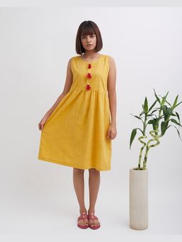 Gatsby Collection - Yellow Marigold Tassel Dress