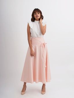 Gatsby Collection - Carnation Luck White Ruffle Top