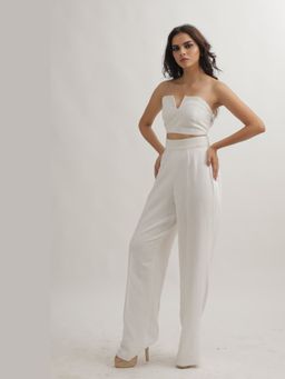 Gatsby Collection - White Galaxy V Cut Tube Top
